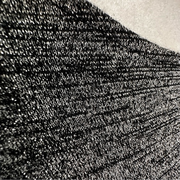 GAP Outlet Stretch Knit Shimmer Dress Sz M Gray - Picture 5 of 10